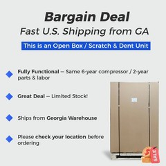 ICECASA 27″ Sandwich Prep Table Fridge, 1 Door Cooler with 8 Pans – Dents