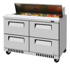 Turbo Air TST-48SD-D4-FB-N 48″ 4-Drawer Sandwich and Salad Prep Table, 12 Pan…