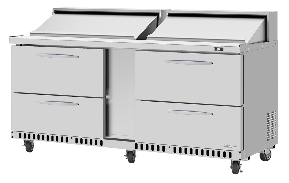 Turbo Air PST-72-D4-FB-N 72″ 4-Drawer Mega Top Sandwich and Salad Prep Table,…