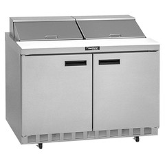 Delfield 48″ 2 Door Refrigerated Sandwich Prep Table with 5″ Casters