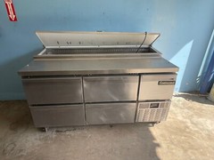 Continental Refrigerator CPA68 Refrigerated Pizza Prep 4 Drawer Work Station