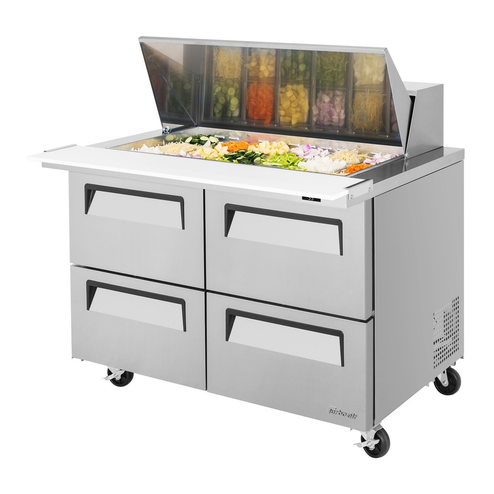 Turbo Air TST48SD18D4N 4 Drawer Mega Top Sandwich Unit