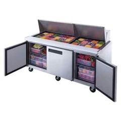 Commercial Stainless Steel 72″ Mega Top 3 Door Sandwich Prep Table Refrigerator