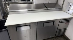 True TPP-AT-67-HC 67″W Solid Door Refrigerated Pizza Prep Table