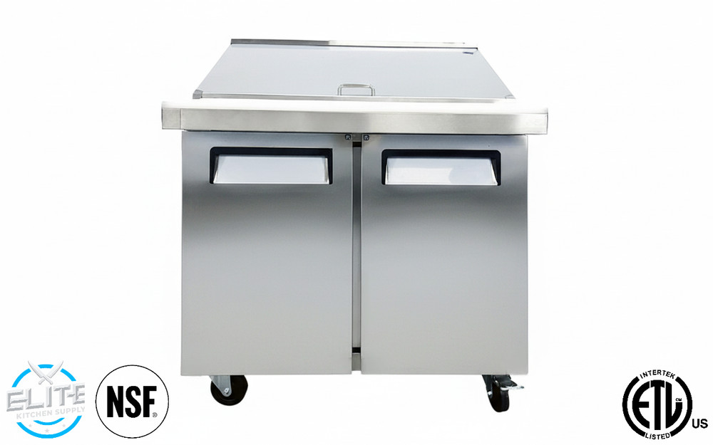 36″ Mega Top Pizza Prep Table 18 Pan Worktable Sandwich Salad Cooler NSF CSA