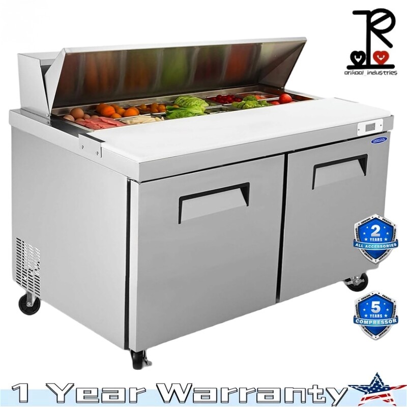 Orikool 60″ Commercial Refrigerators Sandwich & Salad Prep Table ETL Certified