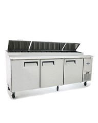 NEW 3 Door 93″ Refrigerated Pizza Prep Table Cooler NSF Atosa MPF8203GR #1150
