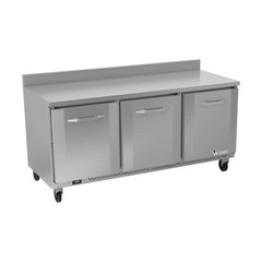 Victory VWR72HC 72″ Three-Section Worktop Refrigerator, 17.88 cu. ft.