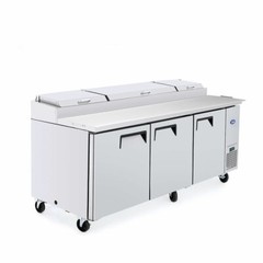 NEW 3 Door 93″ Refrigerated Pizza Prep Table Cooler NSF Atosa MPF8203GR #1150