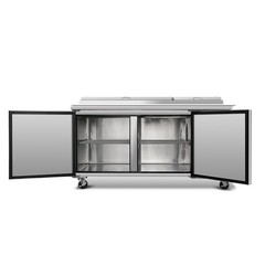 67″Commercial Pizza-Sandwich Prep Table Fridge,Stainless Steel,Ideal for Prep