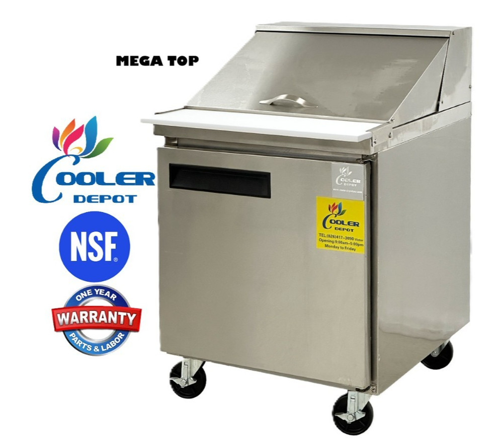 NEW 29″ Commercial Mega Prep Table Sandwich Salad Deli Refrigerator NSF ETL 110V