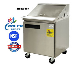 NEW 29″ Commercial Mega Prep Table Sandwich Salad Deli Refrigerator NSF ETL 110V