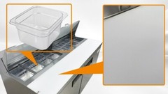 NEW 60″ Commercial Double Lid Refrigerator Prep Table Sandwich Pizza NSF ETL