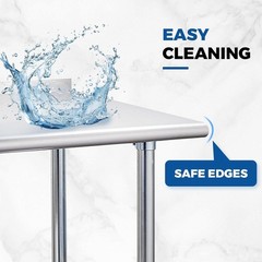 36×24 Inch Stainless Steel Prep Table – NSF Certified Work Table with Undershelf