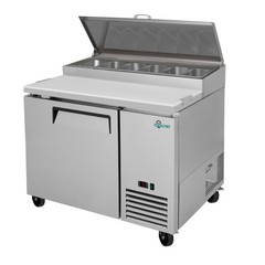Commercial 48” Refrigerated Pizza Prep Table 1 Door Stainless Steel 12.8 cu.ft.