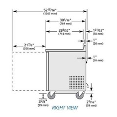 True TWT-72-HC 72″ Solid Three Door Worktop Refrigerator, 19 cu ft