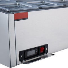 VEVOR 27.5″ Countertop Refrigerated Condiment Salad Pizza Prep Station 140 W ETL