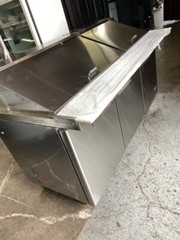 OPEN BOX NEW 3 Door 73″ Refrigerated Mega Top Prep Table Cooler NSF Atosa #2232