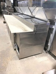 Prep Table/ Beverage Air DP119 Pizza Prep Table/ 4 Doors/ 119″ New Compressor