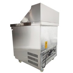 110V Commercial Refrigerator 163L Sandwich Salad Prep Table 1 Doors w/ 6 Pans