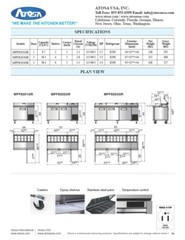 Atosa MPF8201GR, 1-Door 44″ WIDE PIZZA PREP COOLER