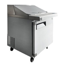NSF 28″ W Single Door Mega Top Sandwich/Salad Prep Table Cooler 12 Pan