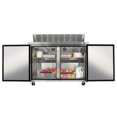 48 IN Commercial Refrigerators Sandwich & Salad Prep Table with a Cutting Board