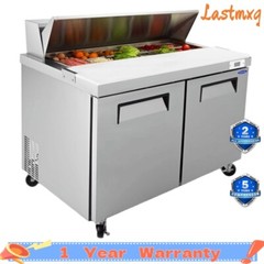 48” Commercial Salad & Sandwich Prep Table Refrigerator Cooler 12Pan Restaurant