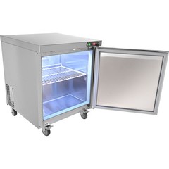 VEVOR 28″W Refrigerated Prep Table 7.42 Cu. Ft. Food Prep Fridge with 1 Door