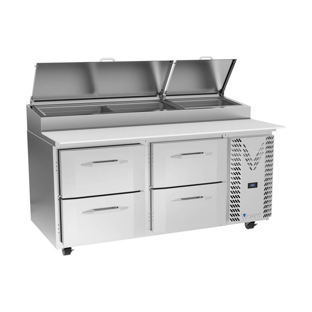 Victory VPPD67HC-4 67″ Refrigerated Pizza Prep Table