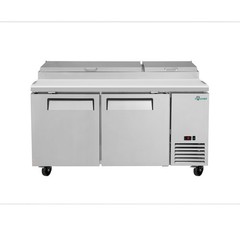 Commercial 69” Refrigerated Pizza Prep Table 2 Door Stainless Steel 20.8 cu.ft.