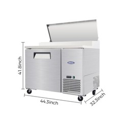 44″ 10.9 Cu.ft Commercial Prep Table Refrigerator 1 door Refrigerated Storage