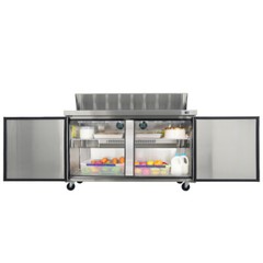 60″ Commercial Refrigerators Sandwich & Salad Prep Table 2-Door With 16 Pans