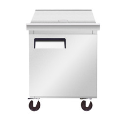 NSF 28″ W Single Door Mega Top Sandwich/Salad Prep Table Cooler 12 Pan
