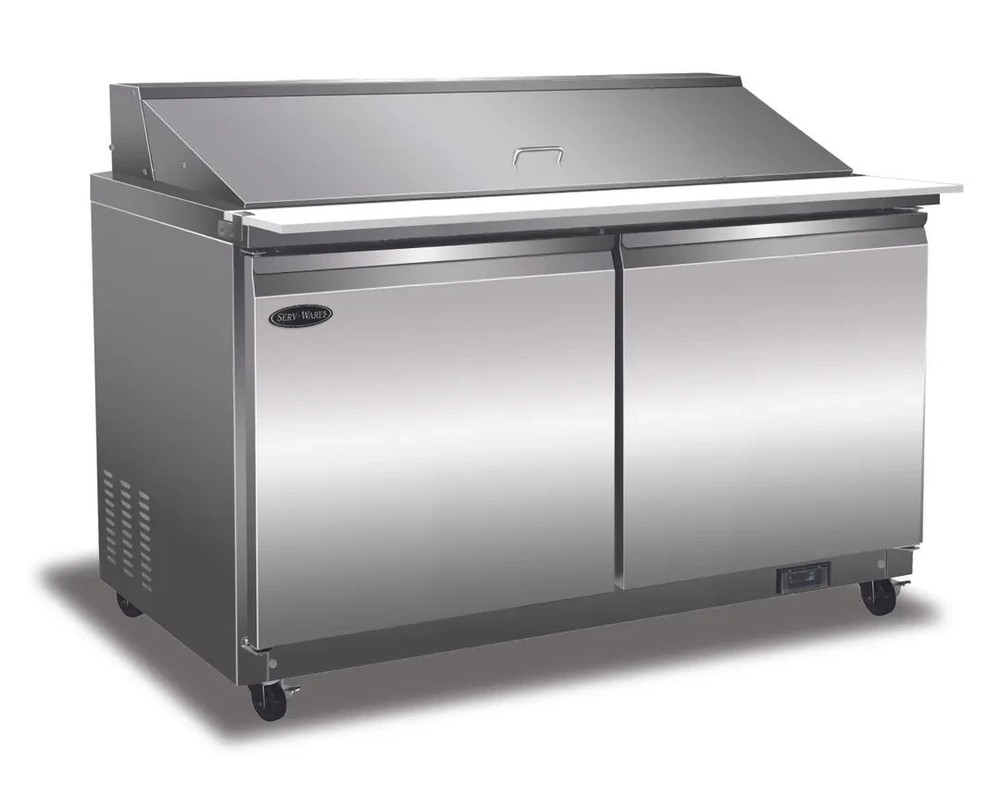 Serv-Ware SP60-24M-HC 60″ 2-Section Mega Sandwich/Salad Prep Table w/ 2 Doors…