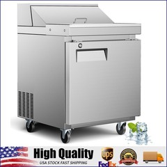 27″ W Commercial Refrigerator w/ Cutting Board Sandwich Salad Prep Table Buffet