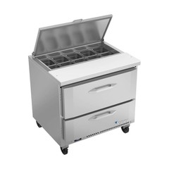 Victory VSPD36HC-10-2 36″ 2 Drawers Refrigerated Sandwich / Salad Prep Table