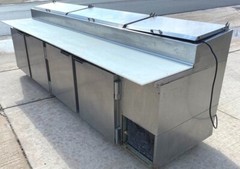 Prep Table/ Beverage Air DP119 Pizza Prep Table/ 4 Doors/ 119″ New Compressor