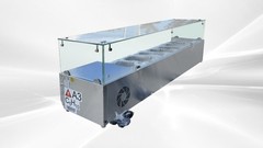 NEW 7 Pan Commercial Refrigerated Prep Table Countertop Salad Fruit Sauce NSF