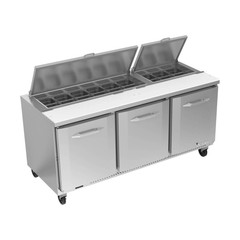 Victory VSP72HC-18 72″ 3 Door Refrigerated Sandwich / Salad Prep Table