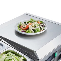 VEVOR 40″ Countertop Refrigerated Salad Pizza Prep Station Stainless Cover ETL