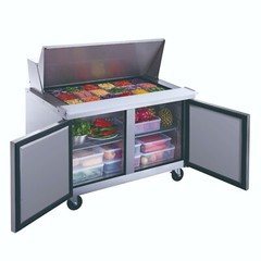 NEW 2 Door 48″ Refrigerated Mega Top Salad Prep Table Dukers DSP48-18M-S2 #2202