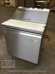 Serv-Ware SP29-8-HC 27” One Door Sandwich Salad Prep table With Casters