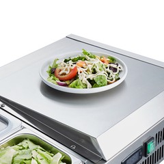 VEVOR Countertop Refrigerated Salad Pizza Prep Station 150 W Stainless Guard ETL