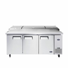 NEW 3 Door 93″ Refrigerated Pizza Prep Table Cooler NSF Atosa MPF8203GR #1150