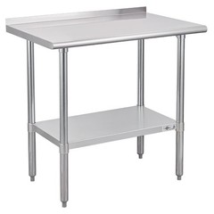 36×24 Inch Stainless Steel Prep Table – NSF Certified Work Table with Undershelf