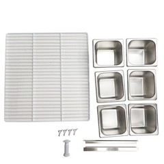 110V 6 Pans Air-cooled Commercial Refrigerator 163LStainless Sandwich Work Table