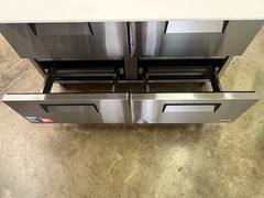 Used 60″ Turbo Air TST-60SD-24-D4-N 4 Drawer Refrigerated Prep Table 120V – WO1