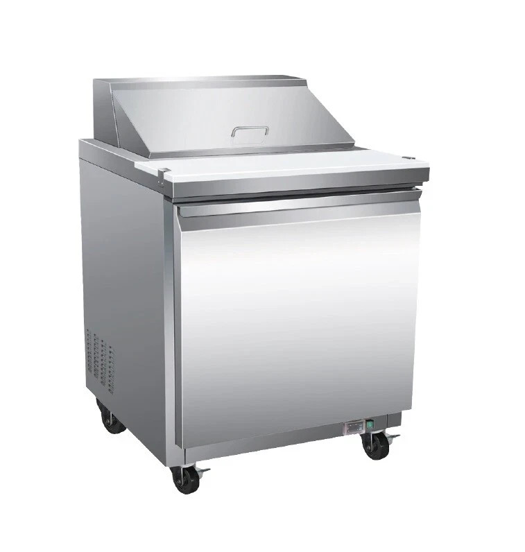 Serv-Ware SP29-8-HC 29″ 1-Section Sandwich / Salad Prep Table w/ 1 Door, 8 Pans