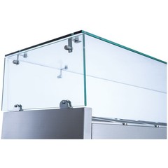 48″ Refrigerated Countertop Salad Bar, Glass Topping Rail, 4 Pans